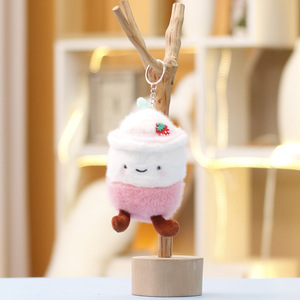 Dễ thương trà sữa <span class=keywords><strong>Keychain</strong></span> Túi xách quyến rũ dễ thương treo cho túi sang trọng vòng chìa khóa cho cô gái - Product Image 2