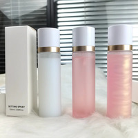 Spray fixateur de maquillage pour le visage, contrôle du sébum, blanc, végan, marque privée, brume transparente, spray scintillant pour le corps, blanc rose, fini mat