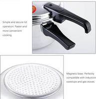 Casserole à pression en alliage d'aluminium de petite taille avec fond magnétique, disponible en 3L, 4L, 5L, 7L, 9L, 11L, 13L, 17L, pour cuisinières à gaz et à induction