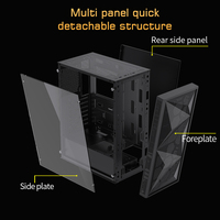 Caja de Ordenador Lovingcool con Frente de Malla y Panel Lateral de Vidrio, Compatibilidad Total con Placas Base ATX, MATX e ITX, Radiador de 240 mm
