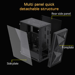 Boîtier d'ordinateur Lovingcool avec façade en maille et panneau latéral en verre, compatibilité complète avec les cartes mères ATX, MATX, ITX, radiateur 240 mm - Product Image 2