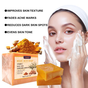 Tutta la vendita fatta a mano sbiancante pulizia sapone alleggerimento per la pelle del viso corpo naturale 2 pz sapone curcuma - Product Image 2