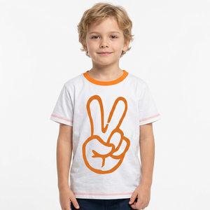 Oferta de Moda: Camiseta Infantil de Manga Corta con Cuello Redondo Estampada de Algodón Orgánico de Bambú Ecológico, Proveedor de Oro de Tirupur - Product Image 1