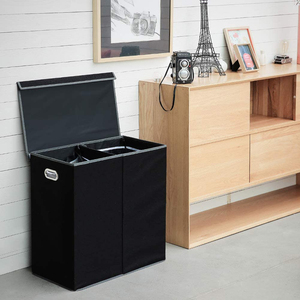 Thêm lớn có thể gập lại giặt <span class=keywords><strong>Hamper</strong></span> với xử lý 2 ngăn và chất lượng tuyệt vời-Sắp xếp giặt Thùng - Product Image 4