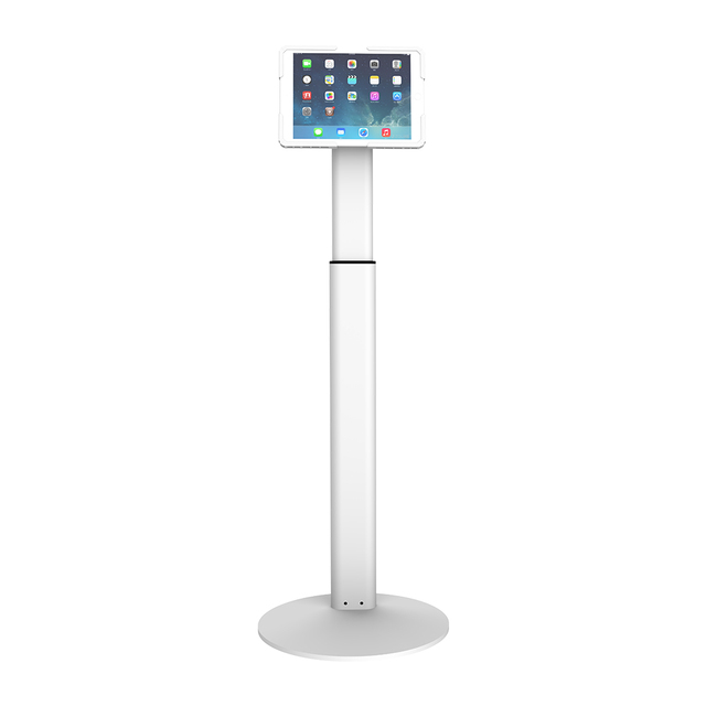 Customizable Metal Lockable Universal Adjustable Android Tablet Floor Stand 20lbs Load Capacity 70-120cm Height for iPad Tablets