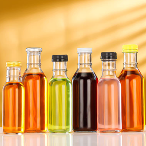 Botellas de Vidrio Vacías de Alta Calidad de 250/350/500 ml, Encantadores Envases Pequeños para Salsas/Aceite/Refrescos/Condimentos con Tapa de Metal/Plástico - Product Image 4