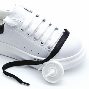 Vendita calda in Mcqueenes stesso stile Lacci per scarpe piatti bianchi neri larghi 1.2cm - Product Image 2