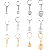 Collier pendentif Cage en fil d'acier plaqué or perles spiralées accessoires de fabrication de bijoux réutilisables avec support en pierre