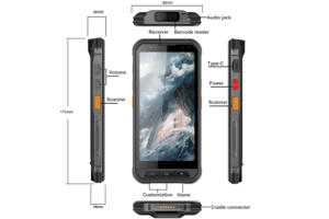 Teléfono inteligente PDA resistente <span class=keywords><strong>de</strong></span> escaneo <span class=keywords><strong>de</strong></span> largo alcance móvil <span class=keywords><strong>de</strong></span> mano Industrial <span class=keywords><strong>de</strong></span> 5,7 pulgadas para recopilación <span class=keywords><strong>de</strong></span> <span class=keywords><strong>datos</strong></span> <span class=keywords><strong>de</strong></span> almacén - Product Image 6