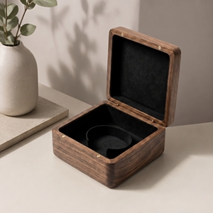 Boîte à montre en bois de luxe sur mesure, style simple, boîte de rangement carrée en bois pour l'emballage de montres de luxe - Product Image 3