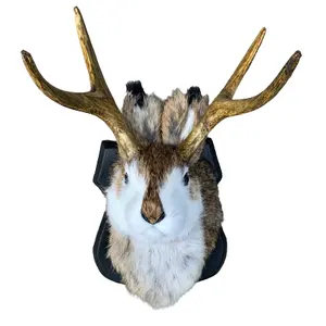 Event Wanddecoratie Legende Van Gewei Jackalope Konijn Hoofd Muur Hangen Konijn Hoofd Jackalope Konijn Hoofd Voor Wanddecoratie