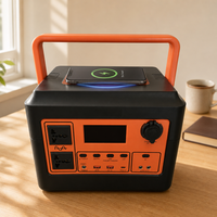 Station d'alimentation portable LiFePO4, générateur solaire extérieur avec chargeur sans fil 15W, onduleur MPPT pour le camping, les camping-cars et les situations d'urgence
