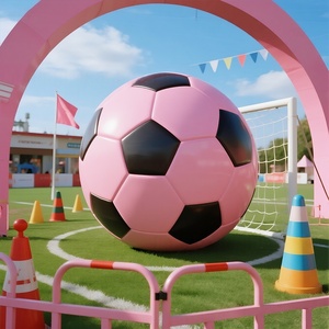 Escultura de Balón de <span class=keywords><strong>Fútbol</strong></span> de FRP de Alta Calidad para Exteriores, Estatua Gigante de Fibra de Vidrio para Plaza de la Ciudad - Product Image 2