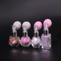 TY08 Logo Personnalisé Nouveau Design 4 Couleurs Éclaircir Shimmer Surligneur Poudre Maquillage Pigment Parfum Paillettes Corps Spray