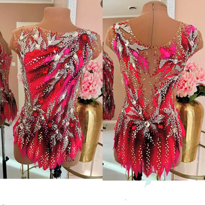 <span class=keywords><strong>Vestido</strong></span> de <span class=keywords><strong>Ballet</strong></span> para Gimnasia Rítmica Artística, Cómodo y Elegante para Niñas y Adultas, Talla Única, Estampado Digital - Product Image 2