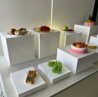 Rehausseur de Buffet Cube en Acrylique pour Présentation Traiteur