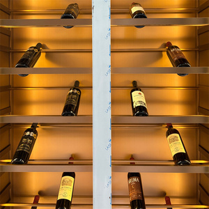 Meubles de maison réfrigérants de luxe personnalisés Armoires à vin en acier inoxydable Caves Étagères en métal Supports d'affichage pour bouteilles Baijiu - Product Image 4