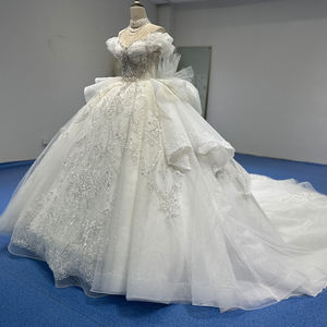 Jancember XS029 Princesa fuera del hombro Empire Puffy Ball Gown Vestidos de novia - Product Image 3