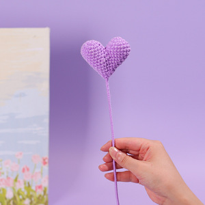 Fait à la main Art Craft amour coeur amour Crochet fleur pour fille garçon ami saint valentin cadeau Thanksgiving nouvel an dos école - Product Image 1