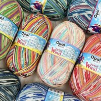 Lotus Yarns Opal Wirbelwind Fil à chaussettes 4 brins 75% Laine 25% Polyamide 425m/100g Laine à tricoter à la main de type Fingering Multicolore