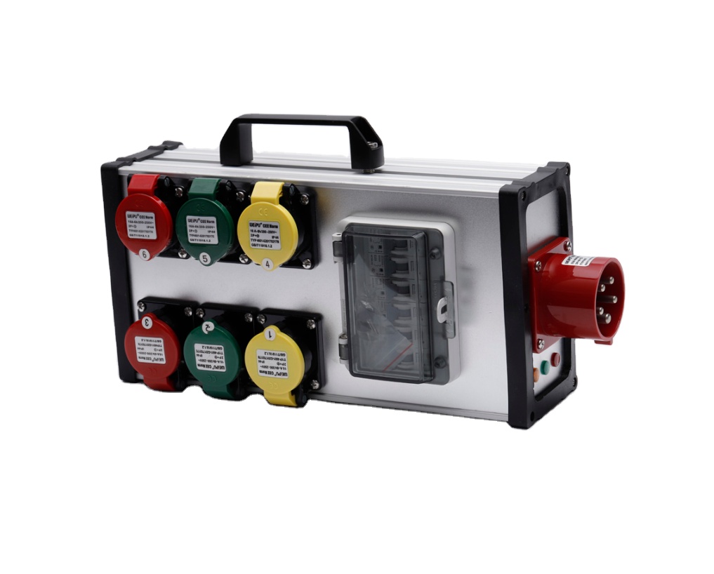 Портативный 6 дорожный 16 А водонепроницаемый распределитель выходной мощности прямоугольной формы