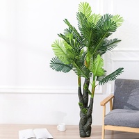 Palmier artificiel géant de 160 cm, grande fausse cocotier décorative résistante aux UV pour aménagement paysager de complexe hôtelier