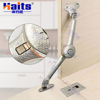 Support de porte d'armoire en alliage de zinc, finition nickel, réglable, pour maintenir la porte ouverte ou fermée, support d'angle pour porte d'armoire