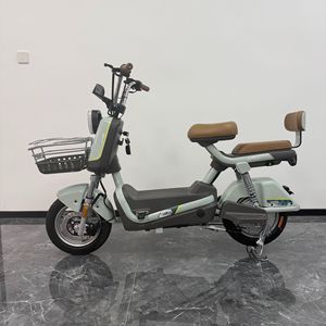 Electric City <b>Bike</b> With Front <b>Basket</b> LED Headlight Mint Green E-<b>Bike</b> - Product Image 6