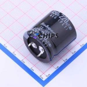450MXG220MEFCSN30X30 <b>Snap</b>-in Aluminum Electrolytic Capacitor Through hole Component THT,D30xL30mm 220uF 20% 450V 10mm - Product Image 1