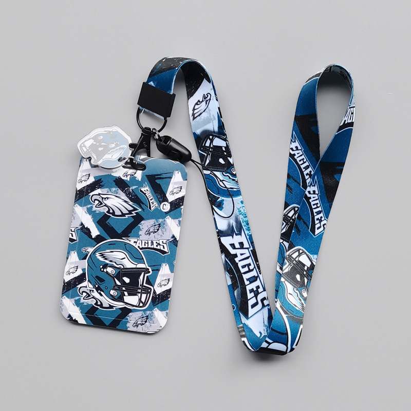 Wholesale Plastic Card Case Cover Fashion Cowboys Football Team Card Holder ID Badge Credit Card Cases Phone Neck Lanyards Image 5