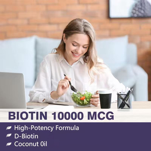 Offre Spéciale : Complément de Biotine pour une Peau Éclatante et des Cheveux Brillants – Huile de Coco Pure, Gélules Molles de Biotine 10000mcg - Product Image 6