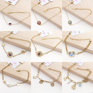 XUPING Bracciali all'ingrosso placcati oro con stelle e perle, set di bracciali da donna alla moda impilabili, gioielli mix-and-match - Product Image 6