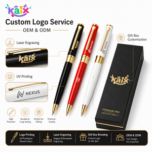 Stylos métalliques de luxe KAIX avec finition OEM, boîte cadeau, logo personnalisé, stylos d'affaires pour cadeaux d'entreprise - Product Image 6
