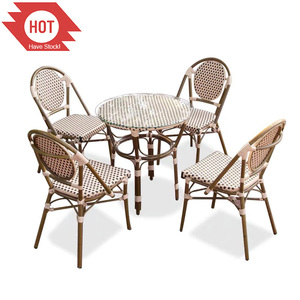 Chaises de bistrot en rotin français vintage pour l'extérieur, pour café et <span class=keywords><strong>restaurant</strong></span> - Product Image 1
