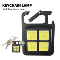 Mini lampe de poche USB Rechargeable COB lampe de travail porte-clés LED pour plein air Camping d'urgence tire-bouchon pêche