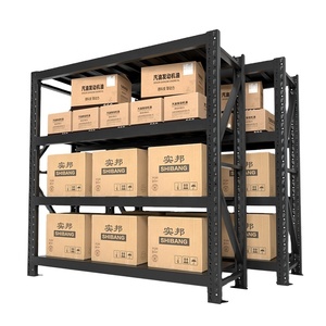 Shibang Matte đen nhiều lớp kim loại xếp chồng kệ kho lưu trữ giá - Product Image 1