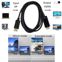 Vergoldetes DisplayPort-DP-auf-HDTV-Steckerkabel, 1,8 m, Multimedia, PVC-Ummantelung, 1080p Auflösung für HDTV, Computer, DVD