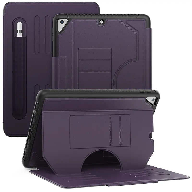 PU Leather Business Folio Tablet Cover For Pad 9.7 2017 2018 Shockproof Magnetic Flip Adjust Bracket Case