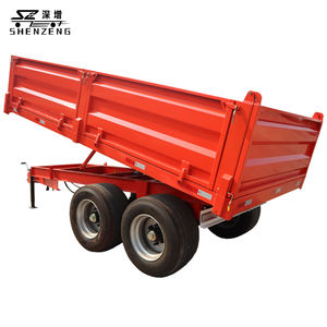 Tandem Kipper 10 toneladas de volquete Tandem Trailer Tipper Hoe Lift Trailer - Product Image 3