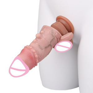 Pas cher <span class=keywords><strong>Prix</strong></span> Hommes Préservatif Réutilisable Réaliste Dragon Cock Sleeve Pénis Sleeve Set Retarder L'éjaculation Plus Forte Érection pour les Couples - Product Image 5