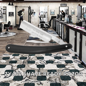 Afeitadora de barbero de acero inoxidable ZY34779 con una sola hoja, lista para usar, con mango de ABS, no desechable, para la cara - Product Image 2