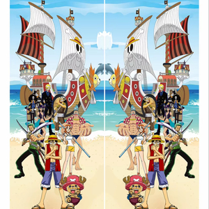 Luffy One Piece bateau pirate amarré scène de dessin animé Figure <span class=keywords><strong>Film</strong></span> de transfert thermique 3D - Product Image 1