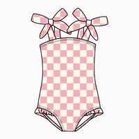 Bikini Infantil de una Pieza con Estampado Personalizado y Volantes para Niñas, Verano 2026, Superventas
