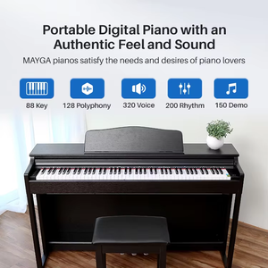Oem Mayga MP-17 Mô Hình 88-Key Bàn Phím, Hỗ Trợ PC/Tablet/Điện Thoại Di Động Kết Nối, Âm Thanh Và Midi Trong/Đầu Ra Điện Tử Đàn Piano - Product Image 4