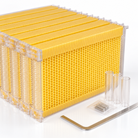 Kit de 7 cadres de ruche à flux automatique en plastique de qualité alimentaire pour apiculture