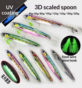 Señuelo Metálico Luminoso Impreso en 3D con UV de 150g para Lubina, Lucio y Peces de Agua Dulce - Señuelo Artificial de Caída Lenta para Jigging - Product Image 2