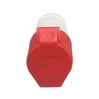 Prise électrique industrielle WNZJ WNS1 16A 4P IP44 intérieure/extérieure, étanche à la poussière et à l'eau, 400V, non-terrestre, rouge, connecteur CE OEM