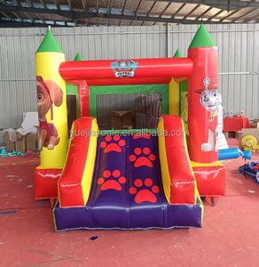 Château gonflable compact très populaire pour enfants, maison de <span class=keywords><strong>jeu</strong></span> gonflable avec toboggan pour fêtes et sautades - Product Image 1