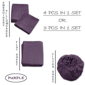 Juego de Sábanas de Cama Completo Mejoroom, Certificado OEKO-TEX, 600 Hilos, Ecológicas, Tejidas, Estilo Hotel, 4 Piezas, Color Sólido, Diseño Simple - Product Image 6