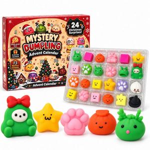 Bulk Party Favor Dumpling <b>Squishy</b> Advent Calendar Christmas Blind Box Mini Squeeze Fidget <b>Toy</b> Event Supply Wholesale - Product Image 1
